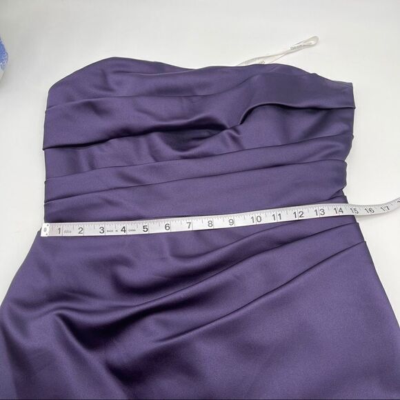 David’s Bridal Short Pleated Strapless Dress Size 10 - Picture 9 of 12